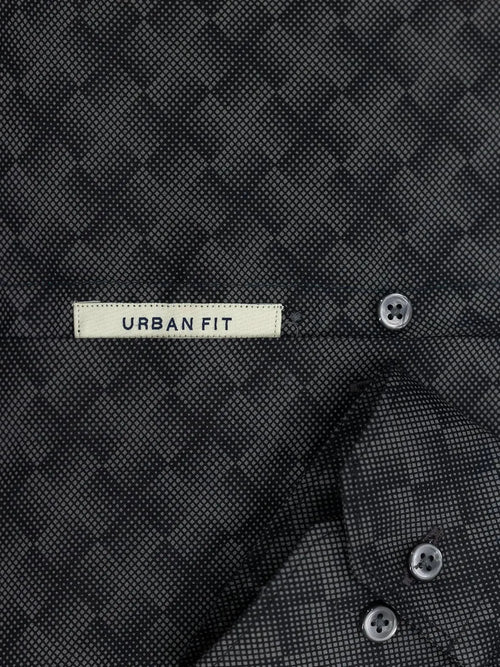 Charcoal Black Digital Pixel Print
