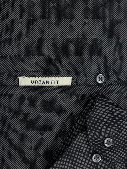 Charcoal Black Digital Pixel Print