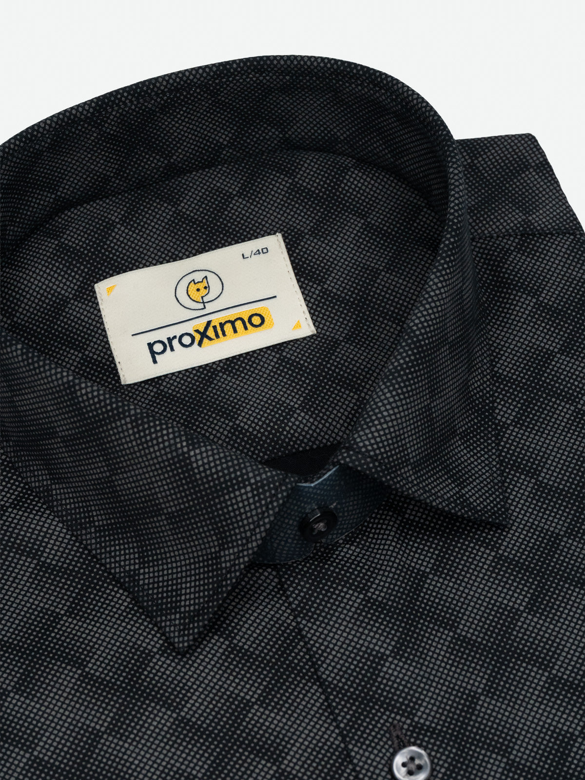 Geometric Print Shirt in Black