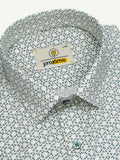 Geometric Print Shirt in Sage & White