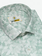 Sage Green Chevron Maze Print
