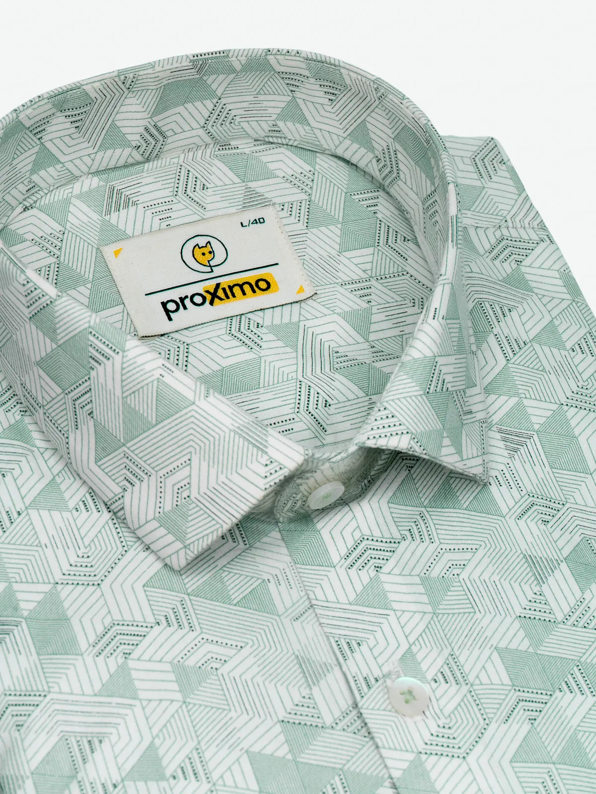 Sage Green Chevron Maze Print
