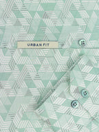 Sage Green Chevron Maze Print