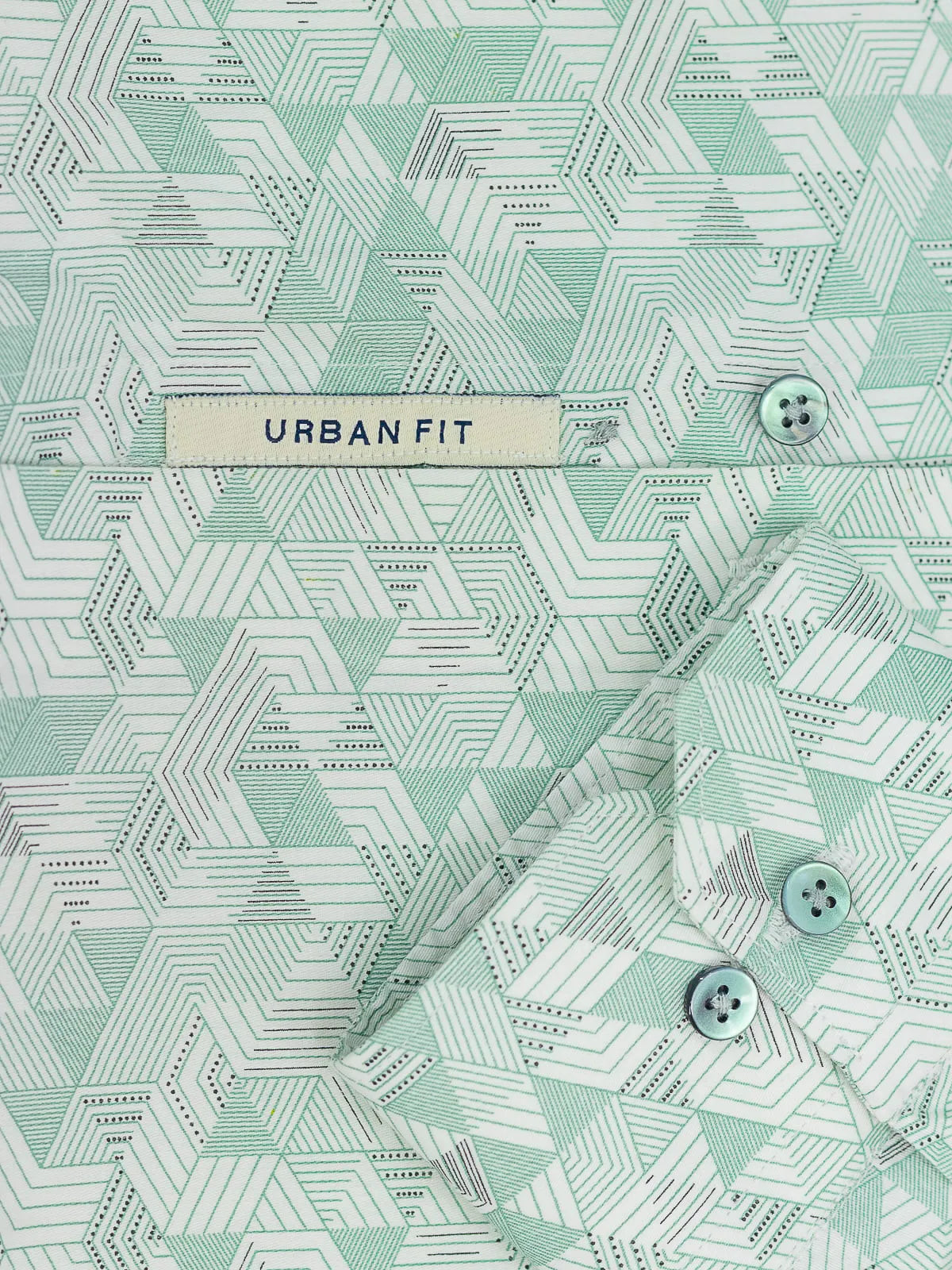 Sage Green Chevron Maze Print