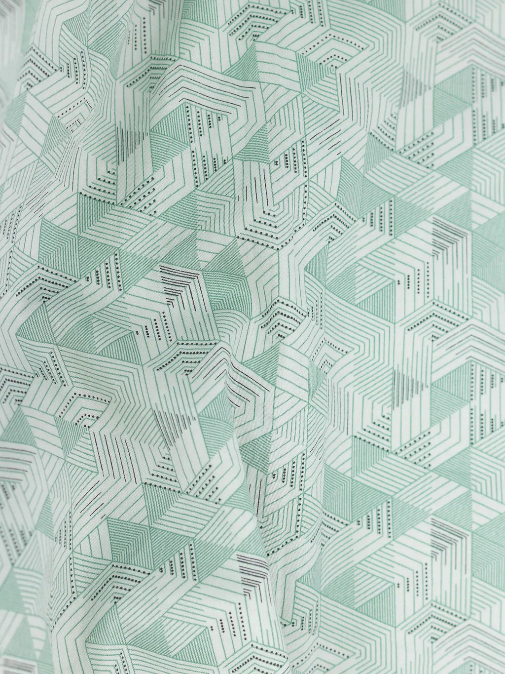 Sage Green Chevron Maze Print