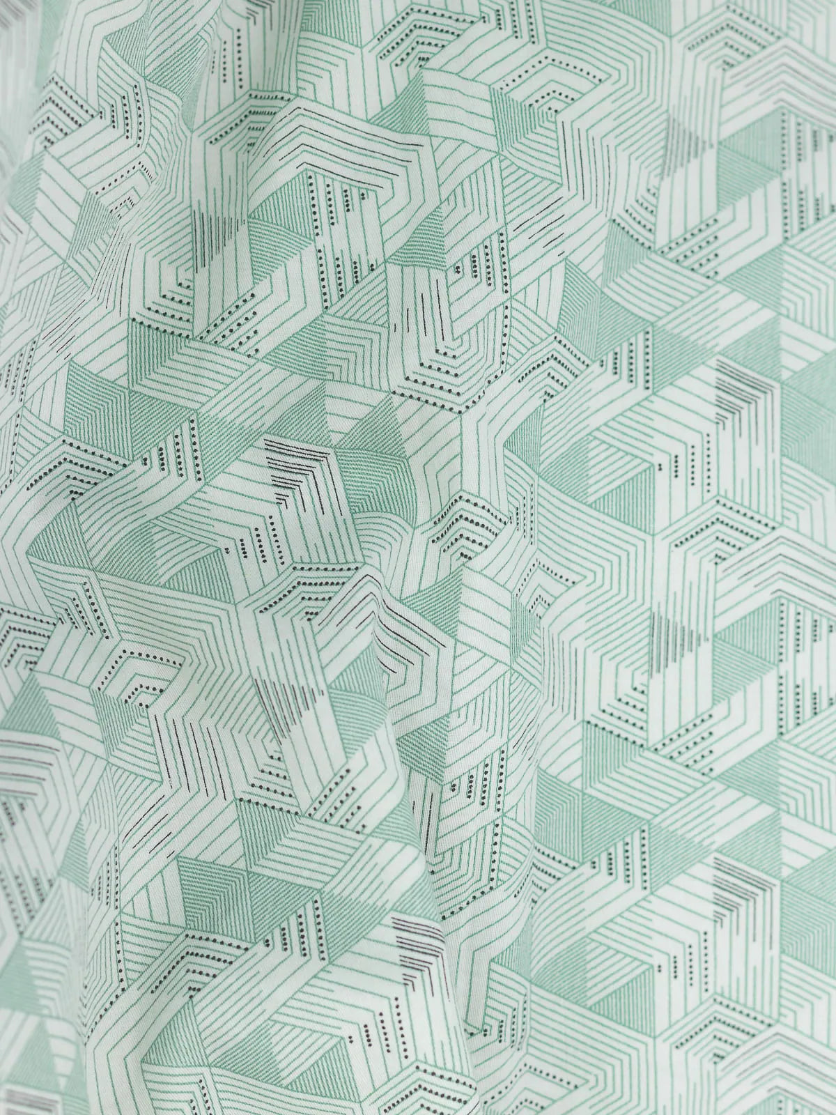 Sage Green Chevron Maze Print
