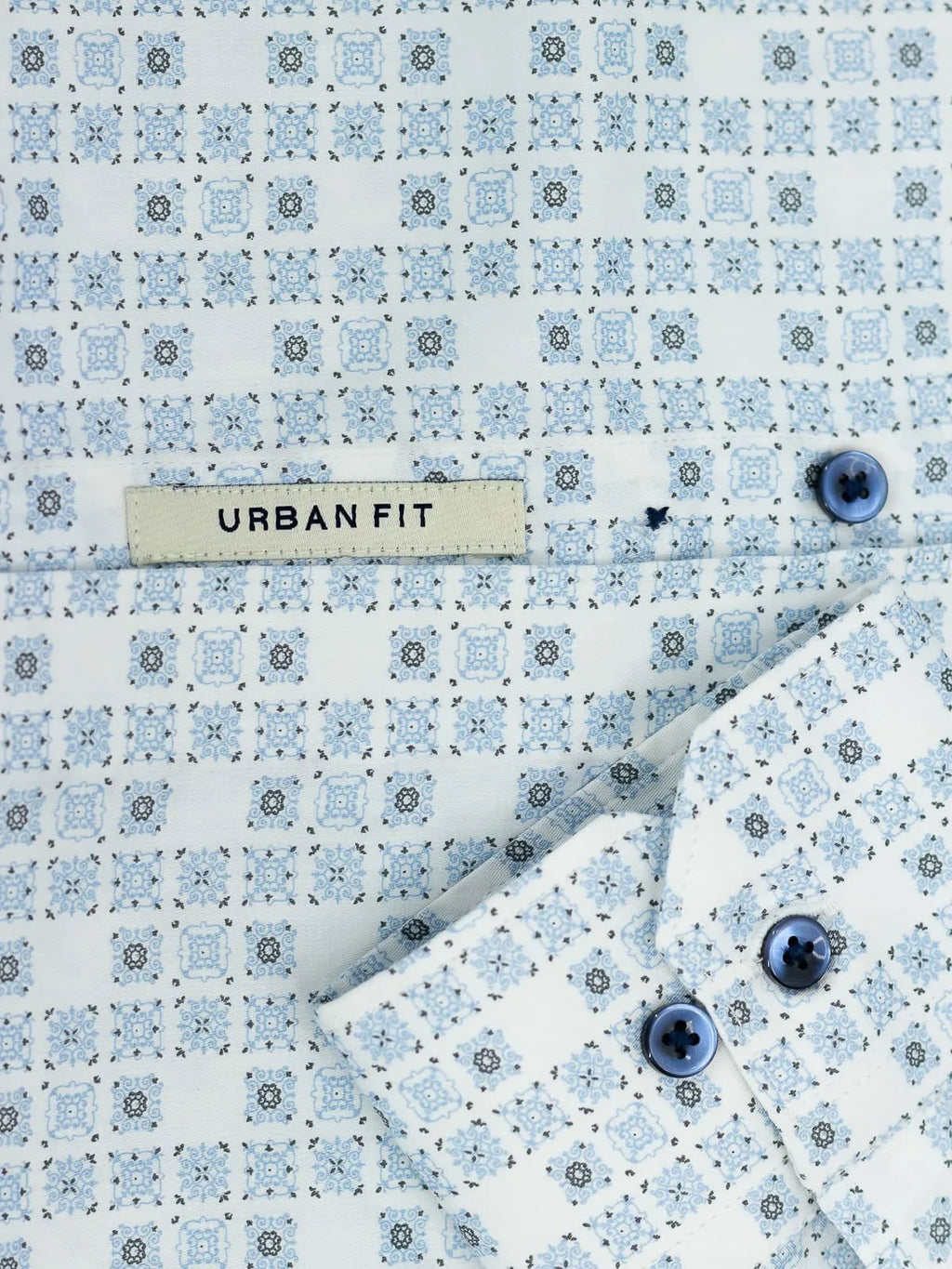 Porcelain Blue Micro Motif Print