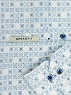 Porcelain Blue Micro Motif Print
