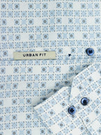 Porcelain Blue Micro Motif Print
