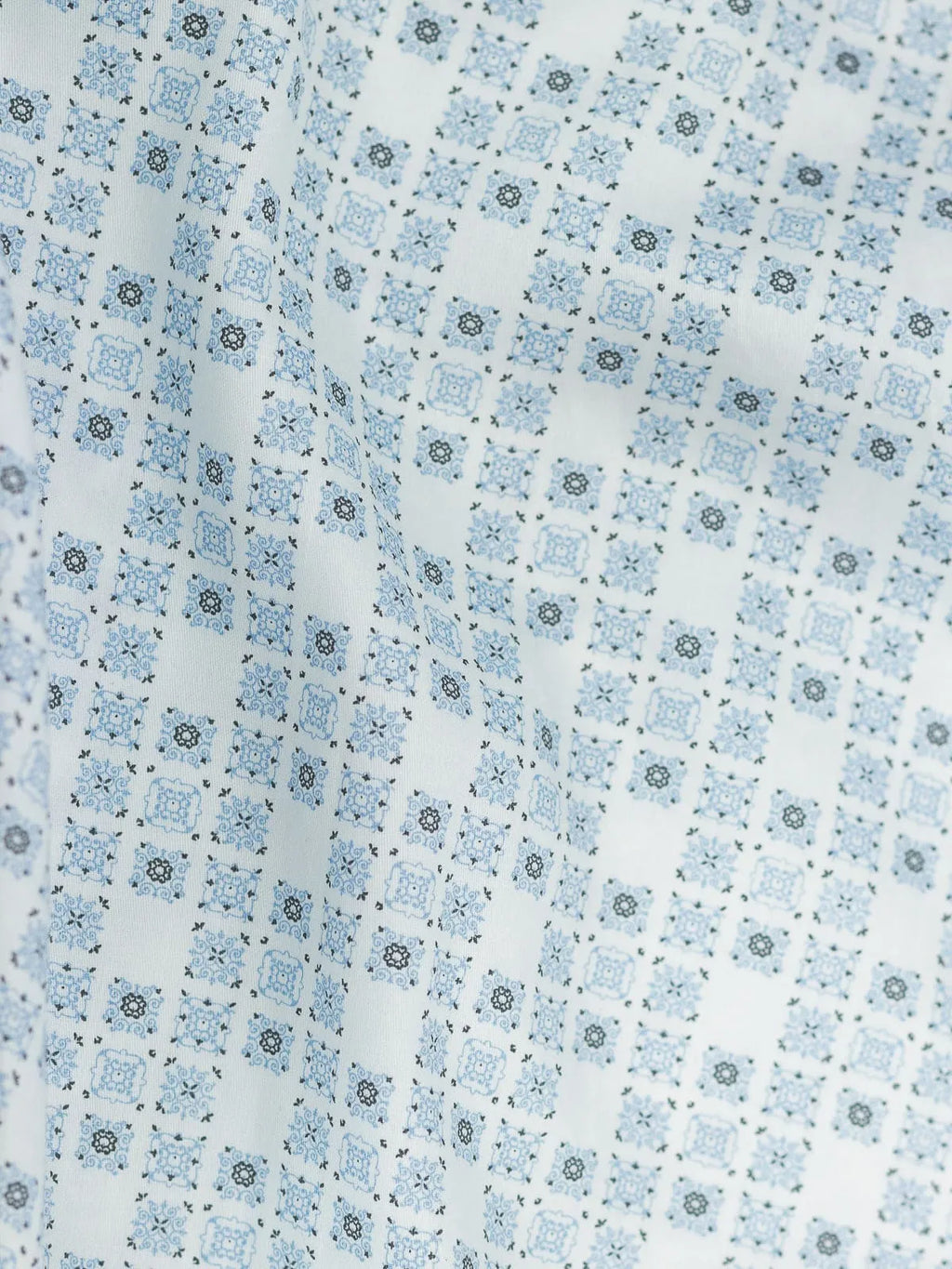 Porcelain Blue Micro Motif Print