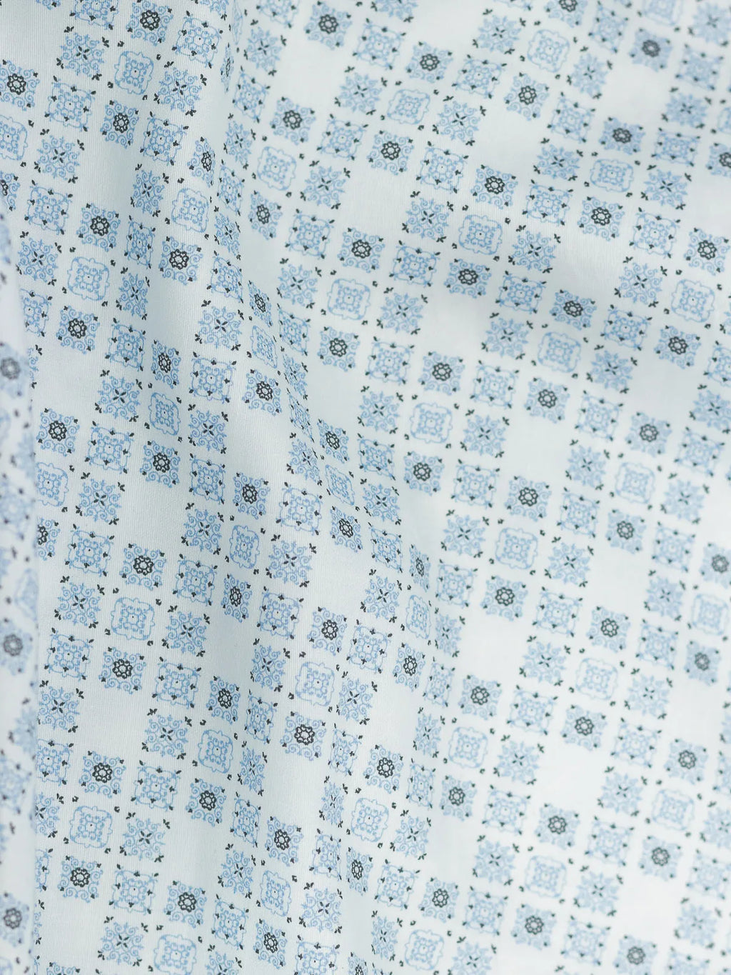 Porcelain Blue Micro Motif Print