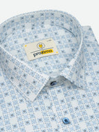 Porcelain Blue Micro Motif Print
