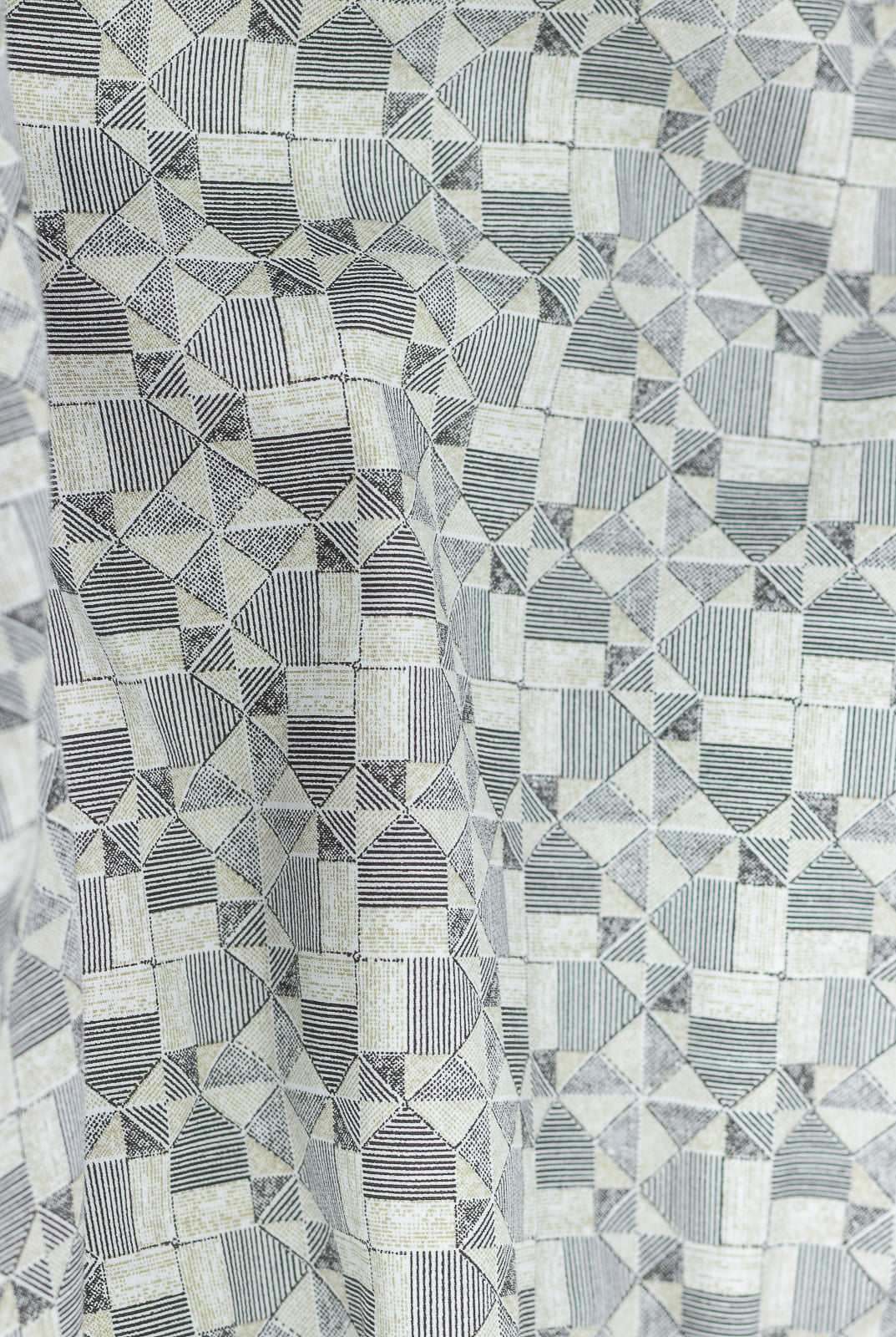 Geometric Print Shirt in Beige