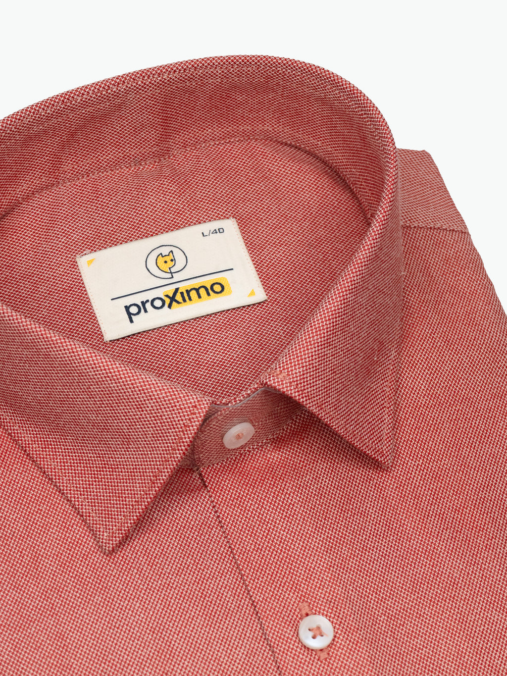 Textured Stretch Shirt in Dusty Peach