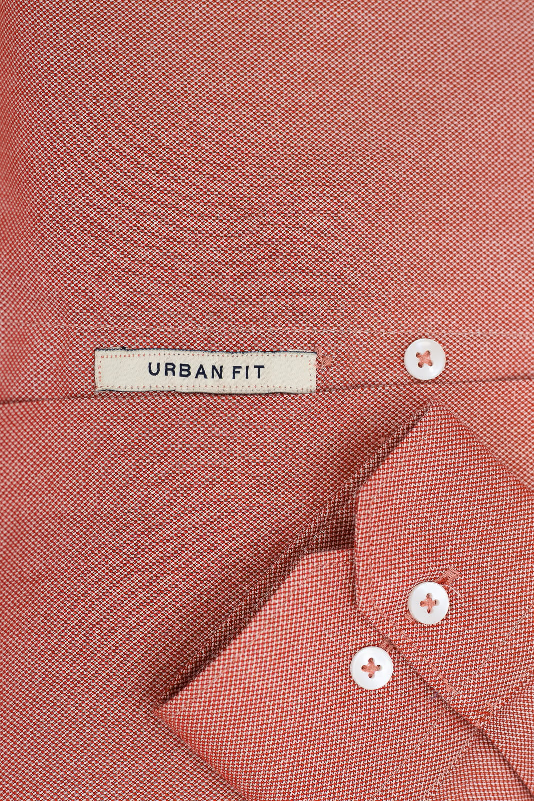 Textured Stretch Shirt in Dusty Peach