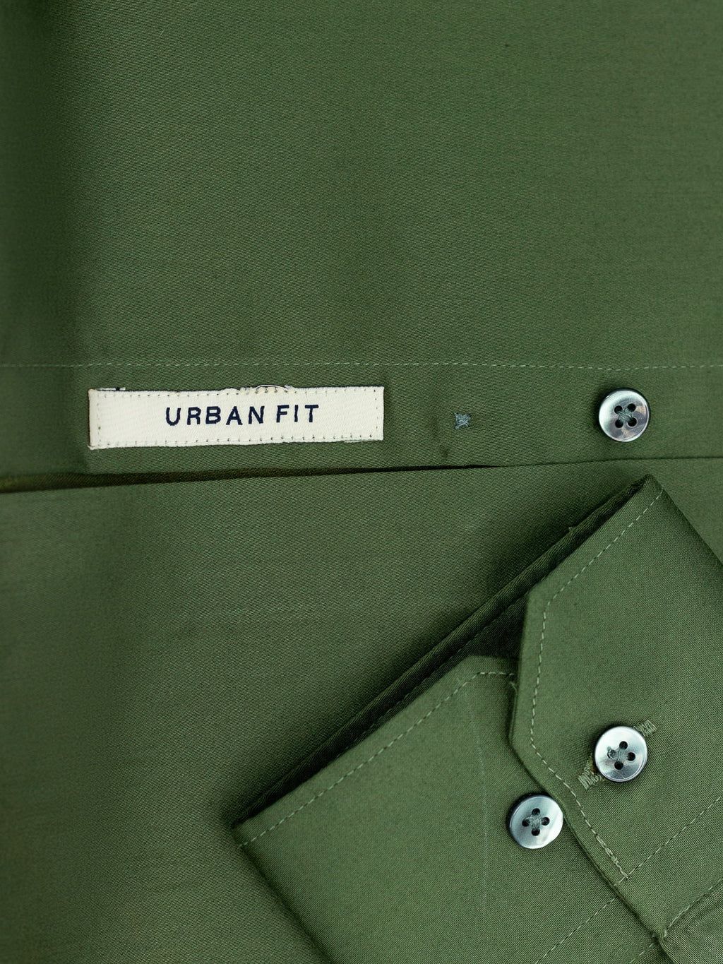Solid Stretch Shirt in Olive Green