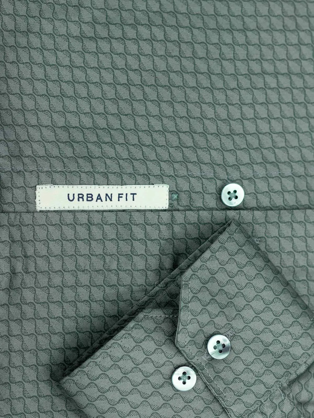 Forest Olive Wave Ripple Print