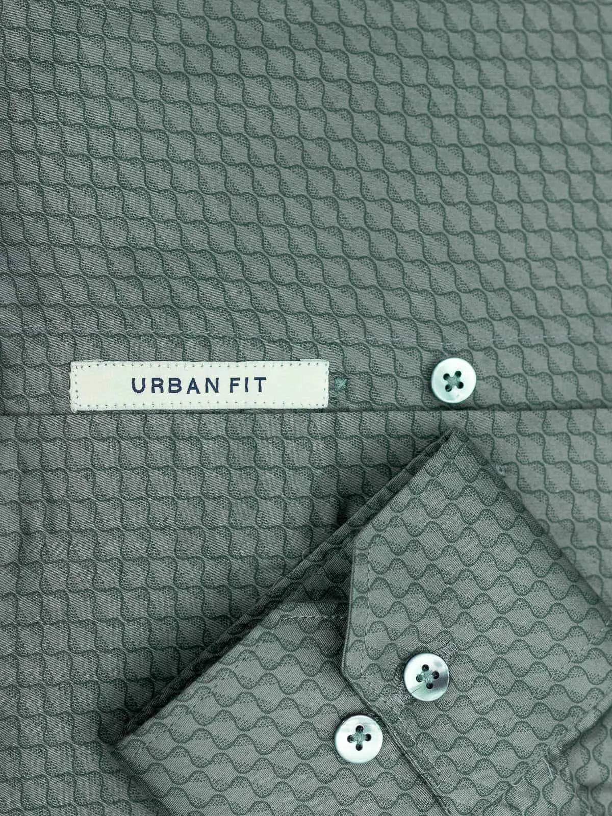 Forest Olive Wave Ripple Print