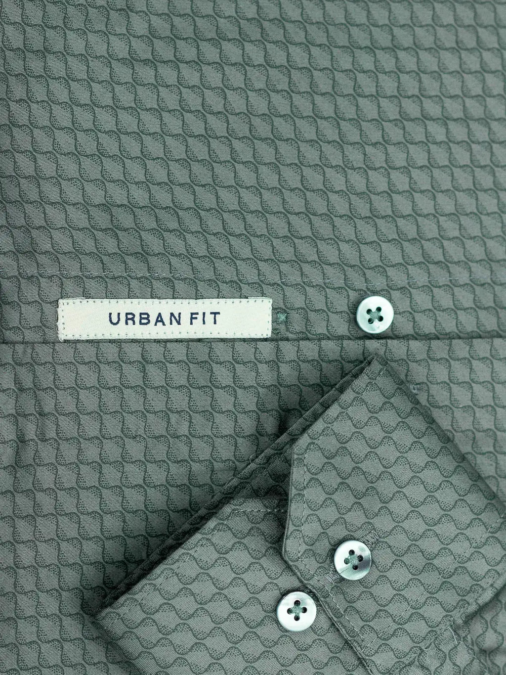 Forest Olive Wave Ripple Print