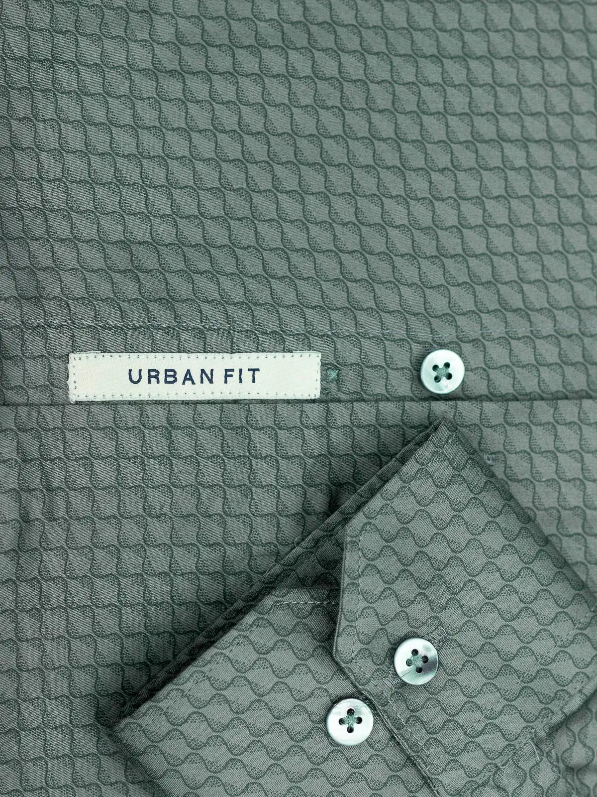 Forest Olive Wave Ripple Print