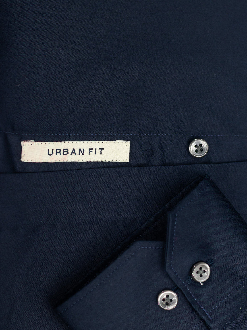 Solid Stretch Shirt in Navy Blue