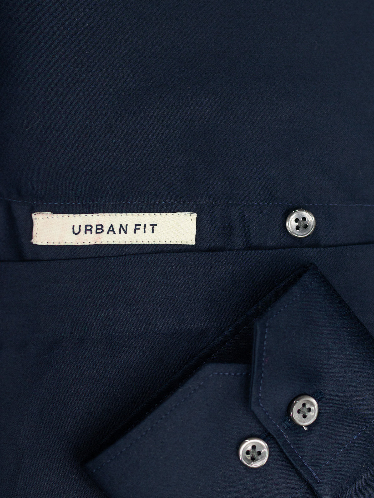 Solid Stretch Shirt in Navy Blue