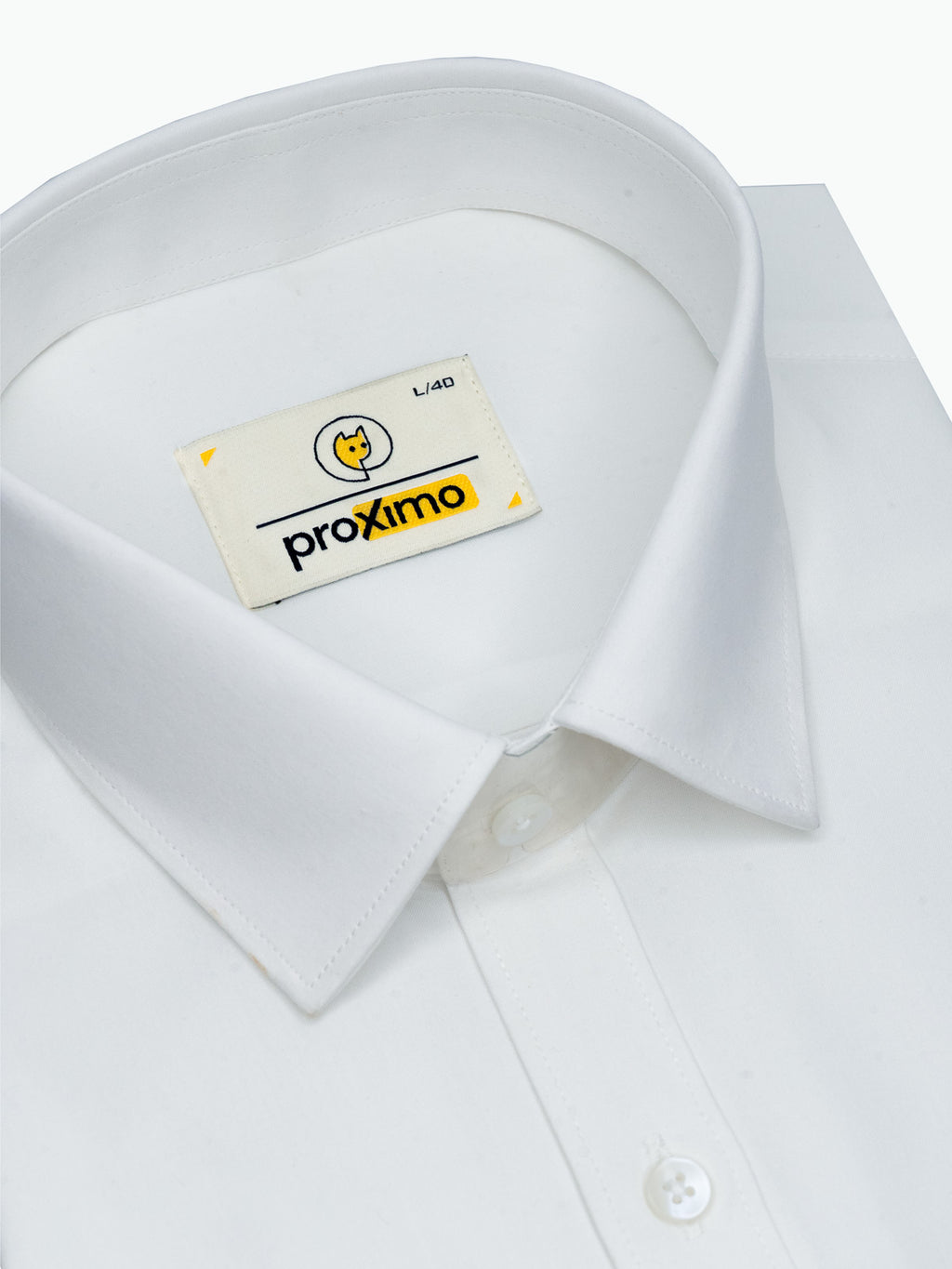 Solid Stretch Shirt in White