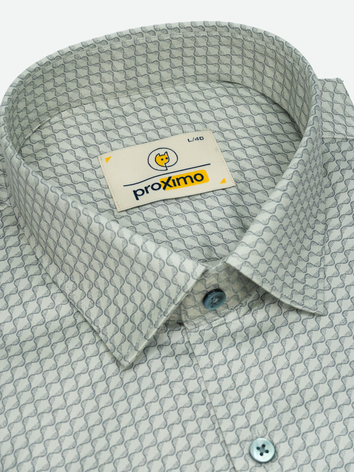 Patterned Shirt in Sage Green