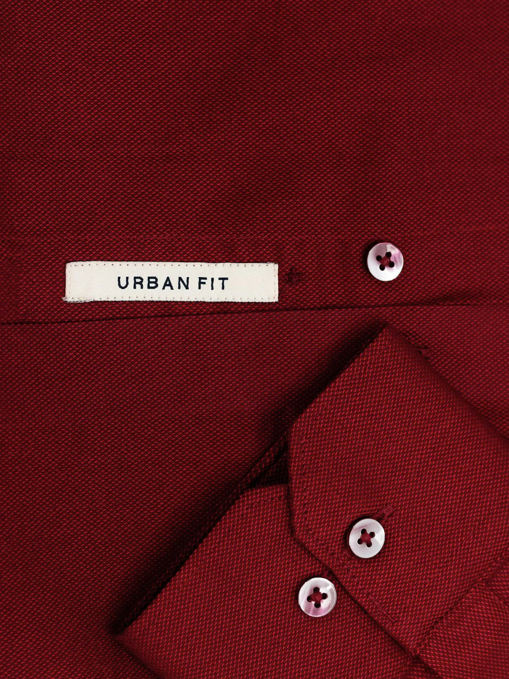 Crimson Red Solid Textured Stretch
