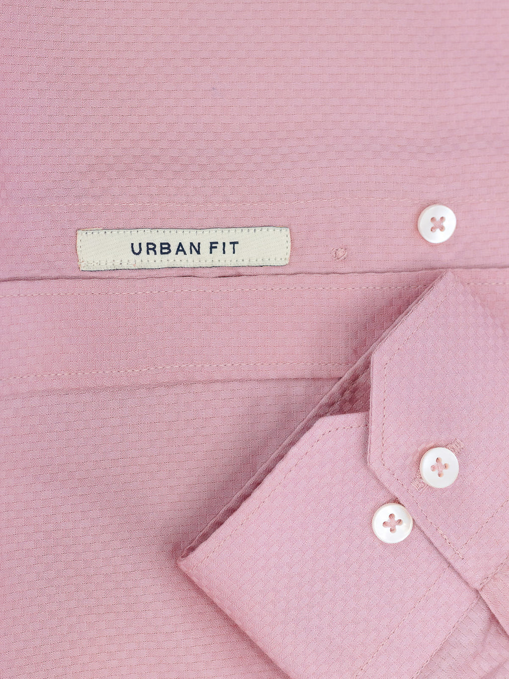 Textured Dobby Shirt in Dusty Pink