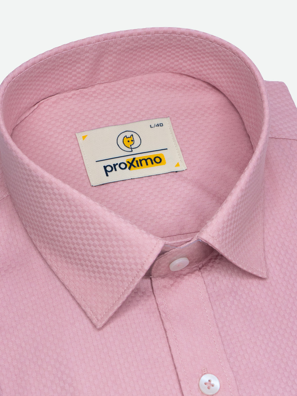 Textured Dobby Shirt in Dusty Pink