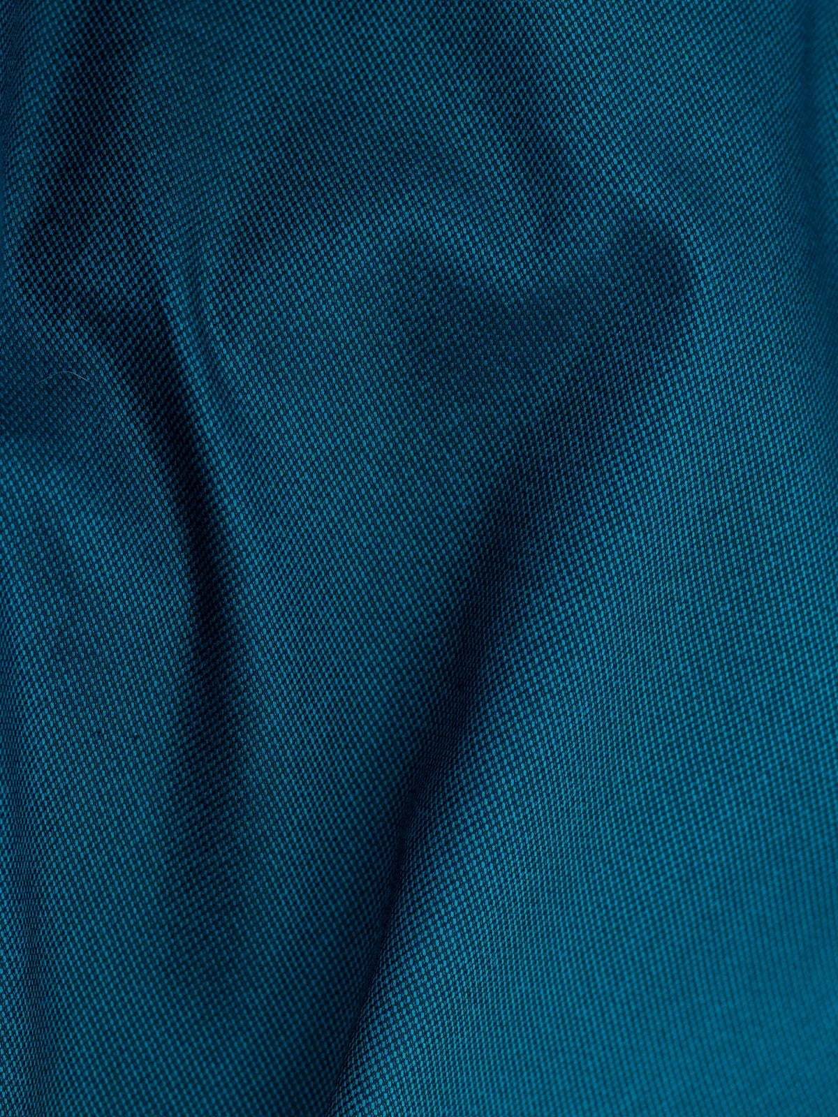 Ocean Cyan Solid Textured Stretch