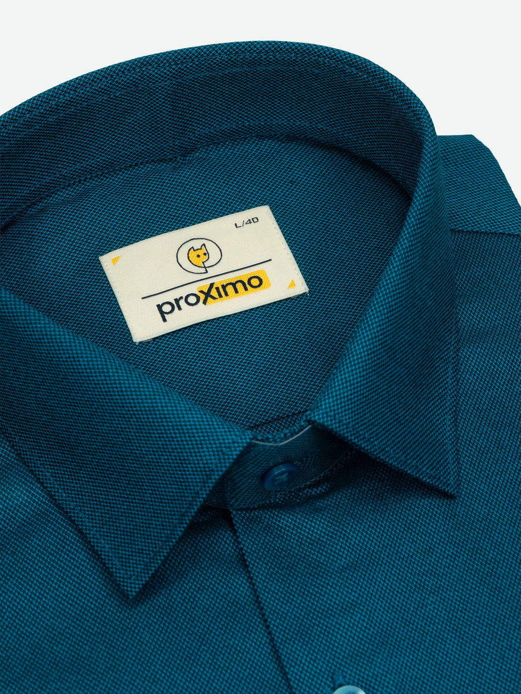 Textured Stretch Shirt in Emerald Green