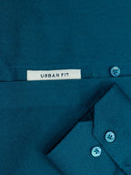Ocean Cyan Solid Textured Stretch