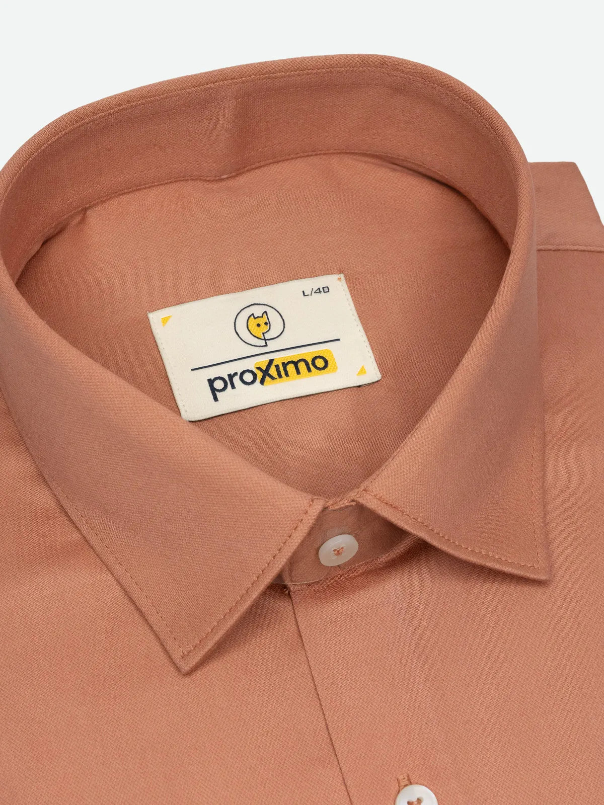 Warm Peach Solid Textured Stretch