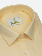 Pastel Yellow Mini Checks Stretch