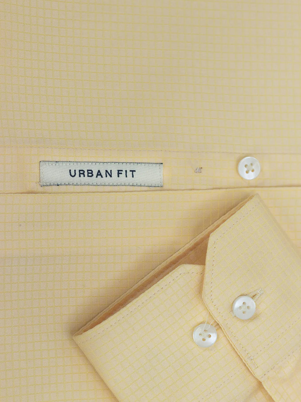 Pastel Yellow Mini Checks Stretch