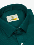 Striped Stretch Shirt in Emerald Green