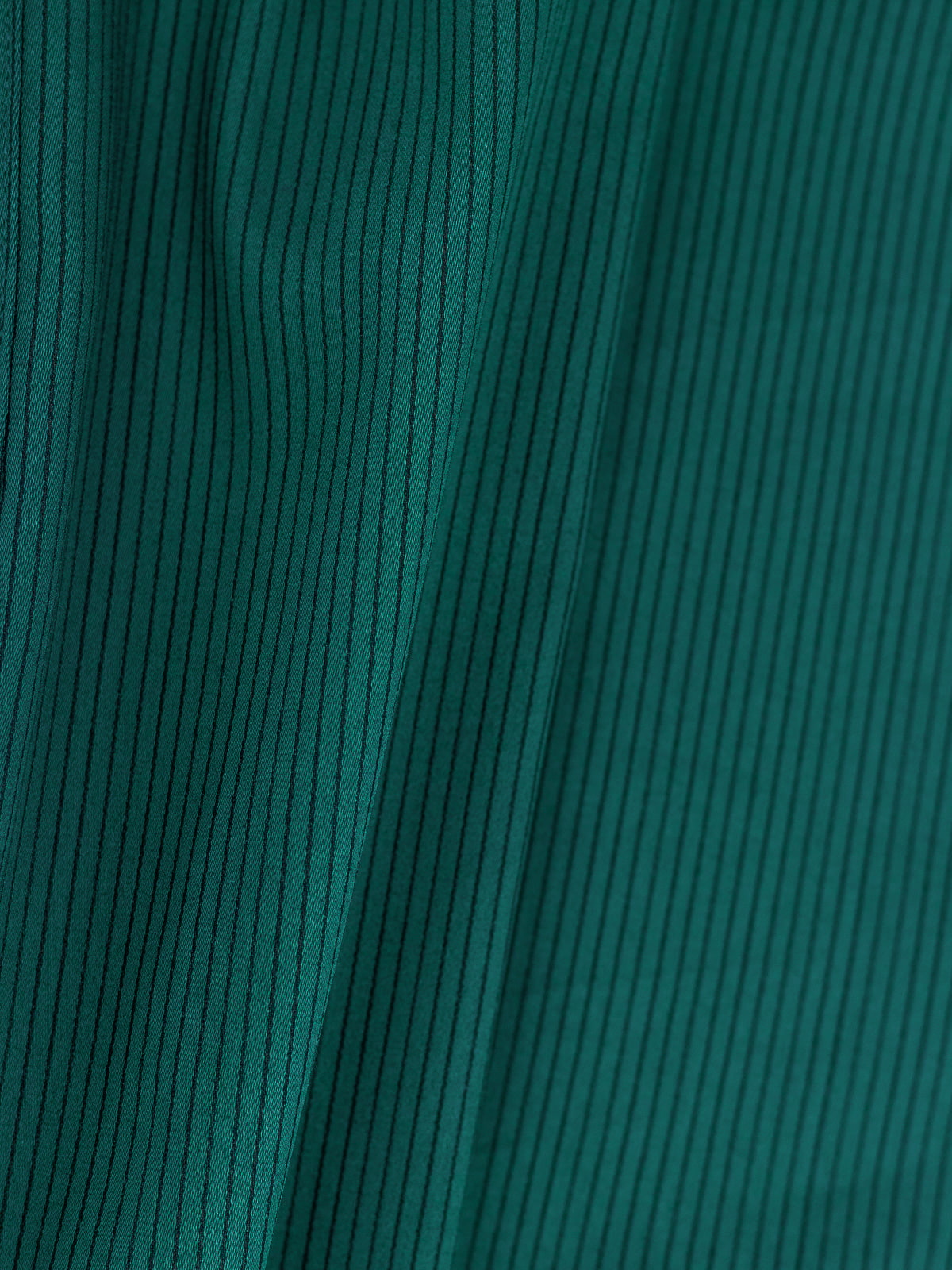 Striped Stretch Shirt in Emerald Green