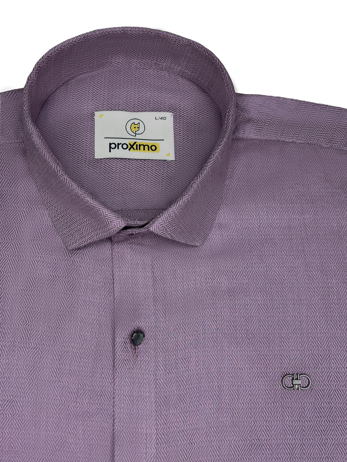 Dobby Jacquard Shirt in Lavender