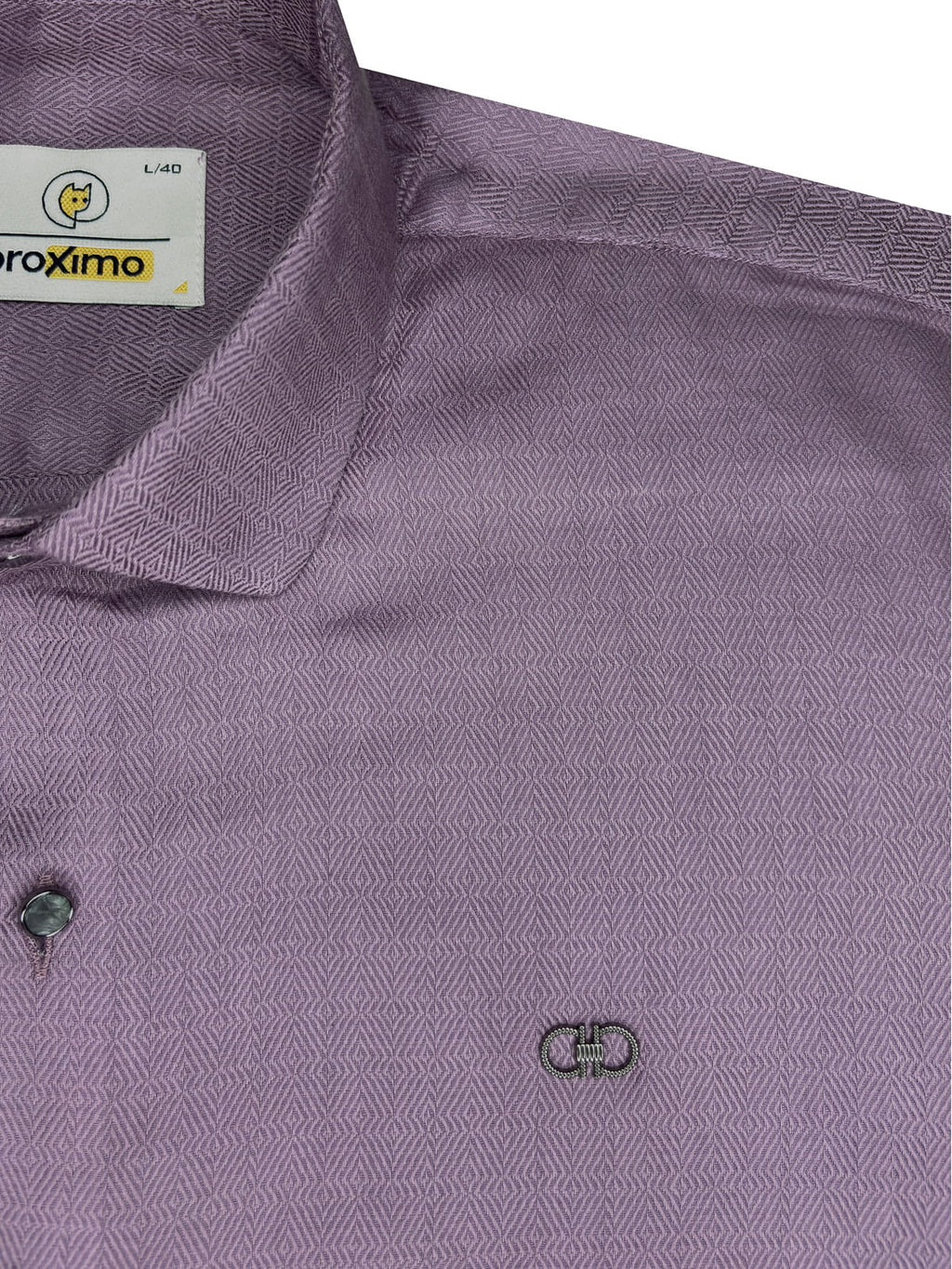 Dobby Jacquard Shirt in Lavender