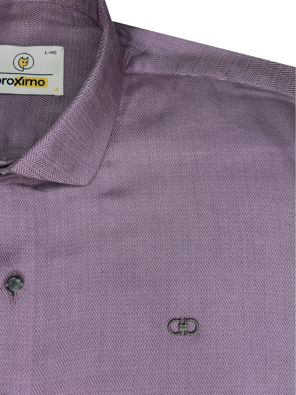 Dobby Jacquard Shirt in Lavender