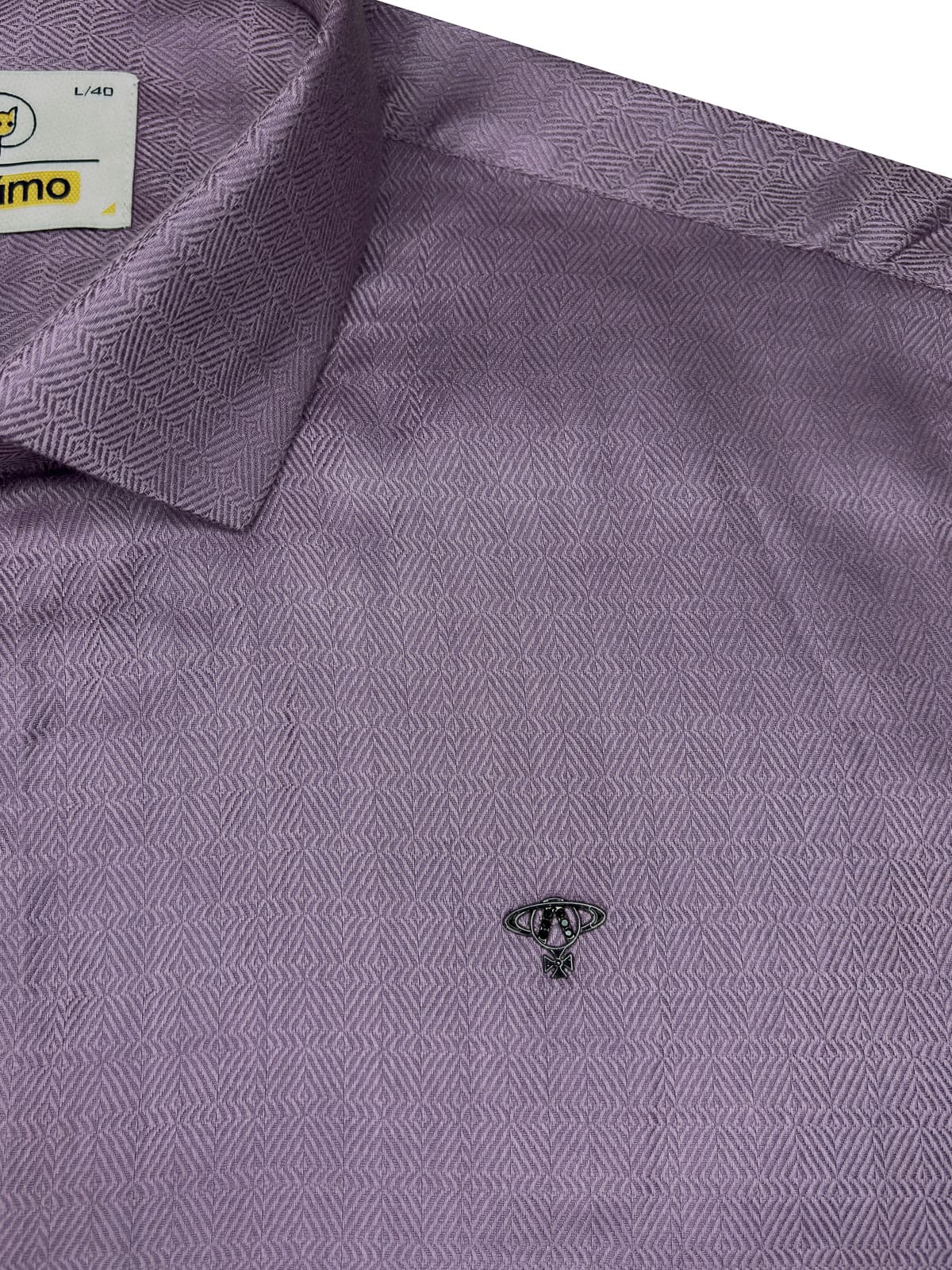 Dobby Jacquard Shirt in Lavender