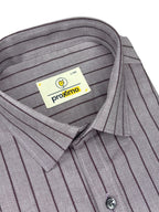 Amethyst Dobby-Stripe Structured Shirt