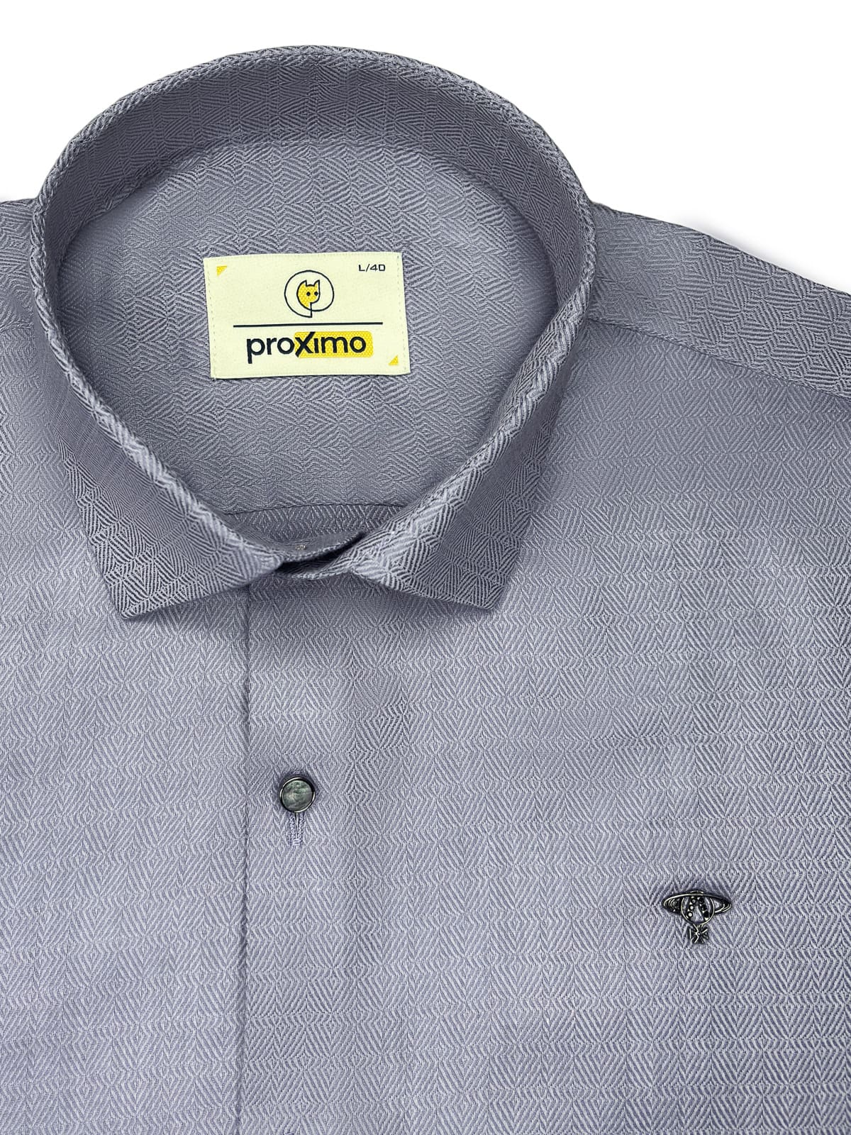 Dobby Shirt in Dull Purple