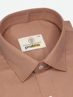 Warm Peach Solid Textured Stretch