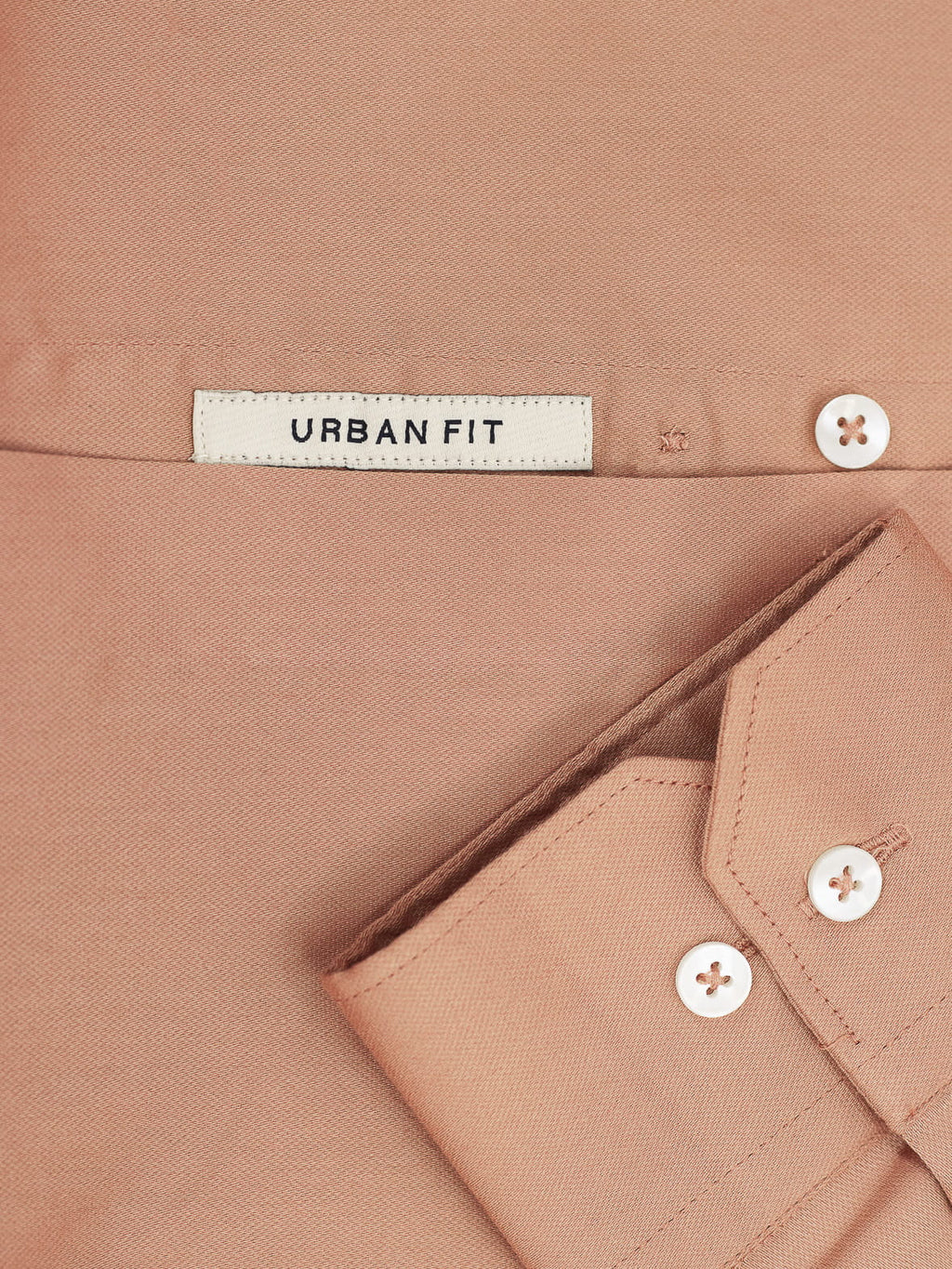 Textured Stretch Shirt in Peach