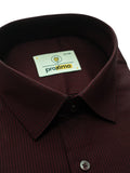 Striped Stretch Shirt in Maroon