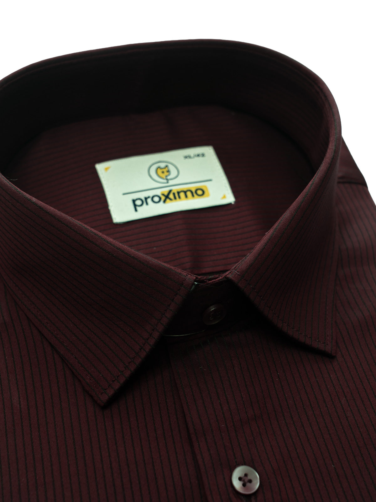 Striped Stretch Shirt in Maroon