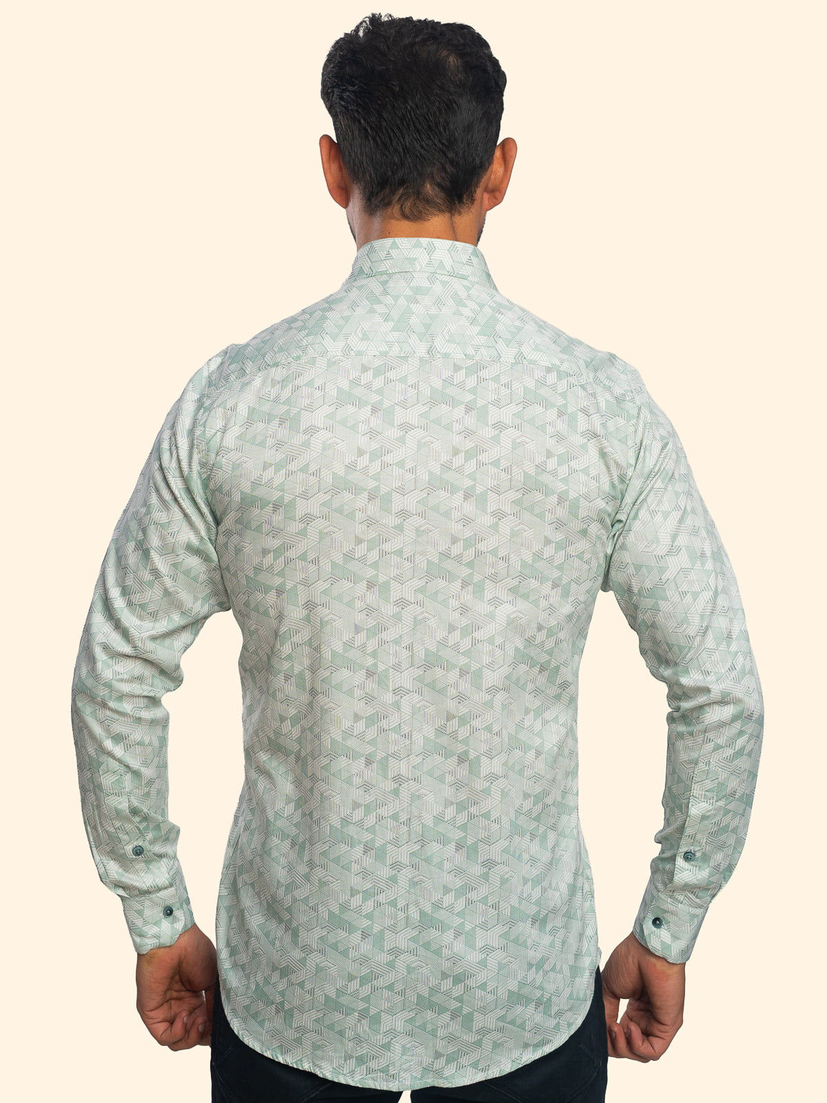Nexus-Teal Vanilla Printed Shirt